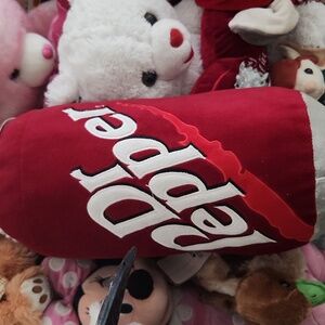 Dr Pepper Red Pillow